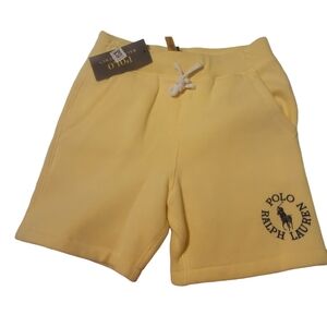 Size 6 Yellow Boys Polo Ralph Lauren cotton shorts. NWT